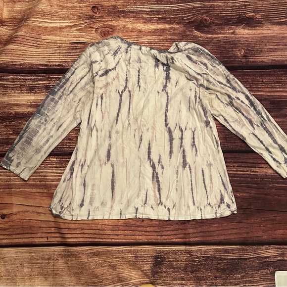 Women’s J Jill Pure Jill Tye Die 3/4 Sleeve Tshirt Size XL Purple - Picture 5 of 6